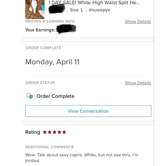 White High Waist Split Hem Skinny Capri Jeans Denim Pants - Picture 3 of 14